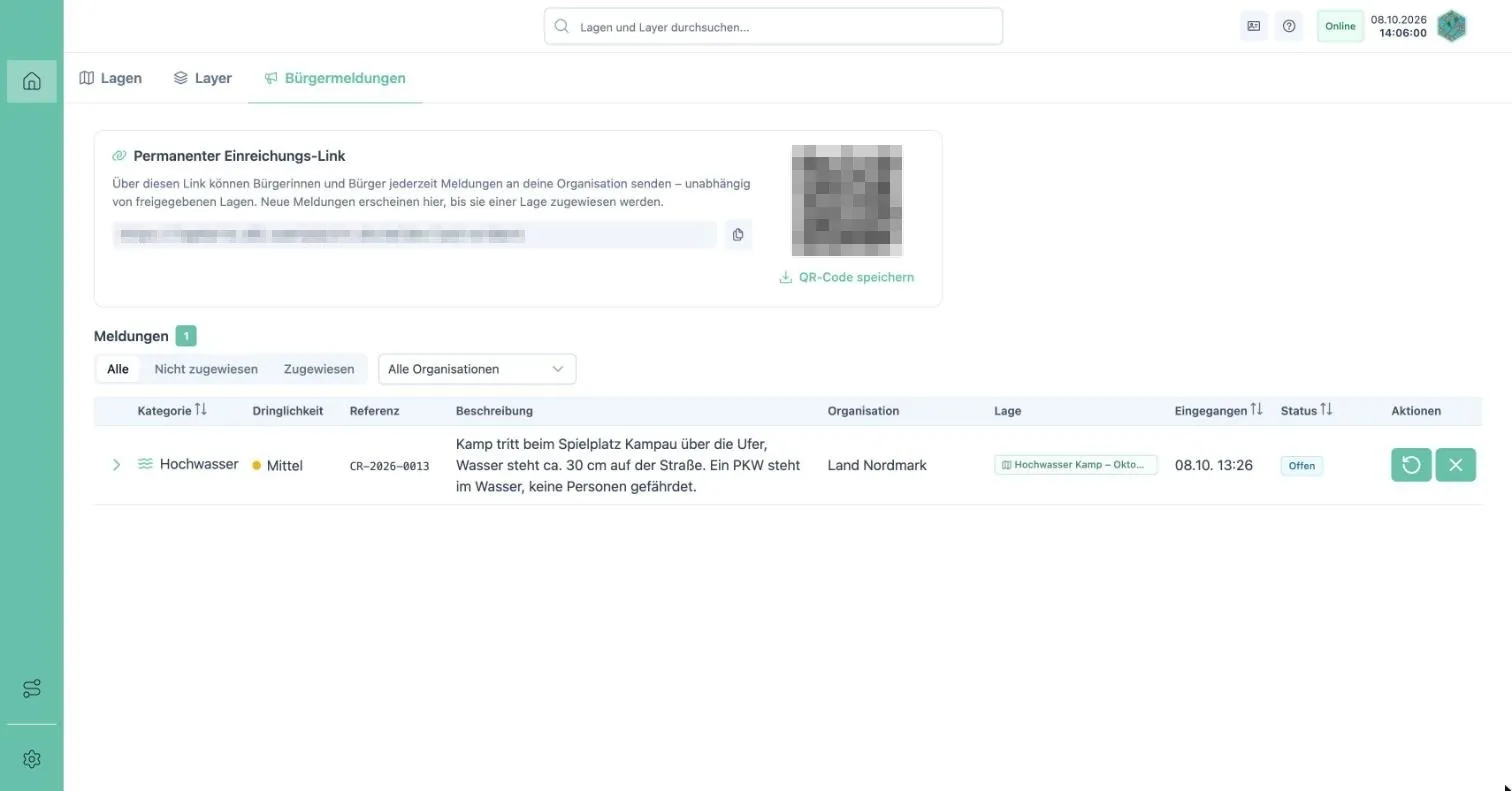 Home › Bürgermeldungen mit permanentem Link und QR-Code