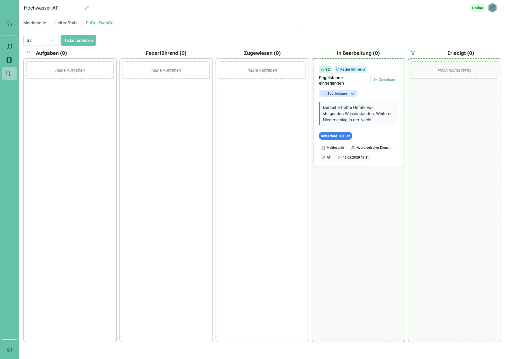 Ticket in Bearbeitung