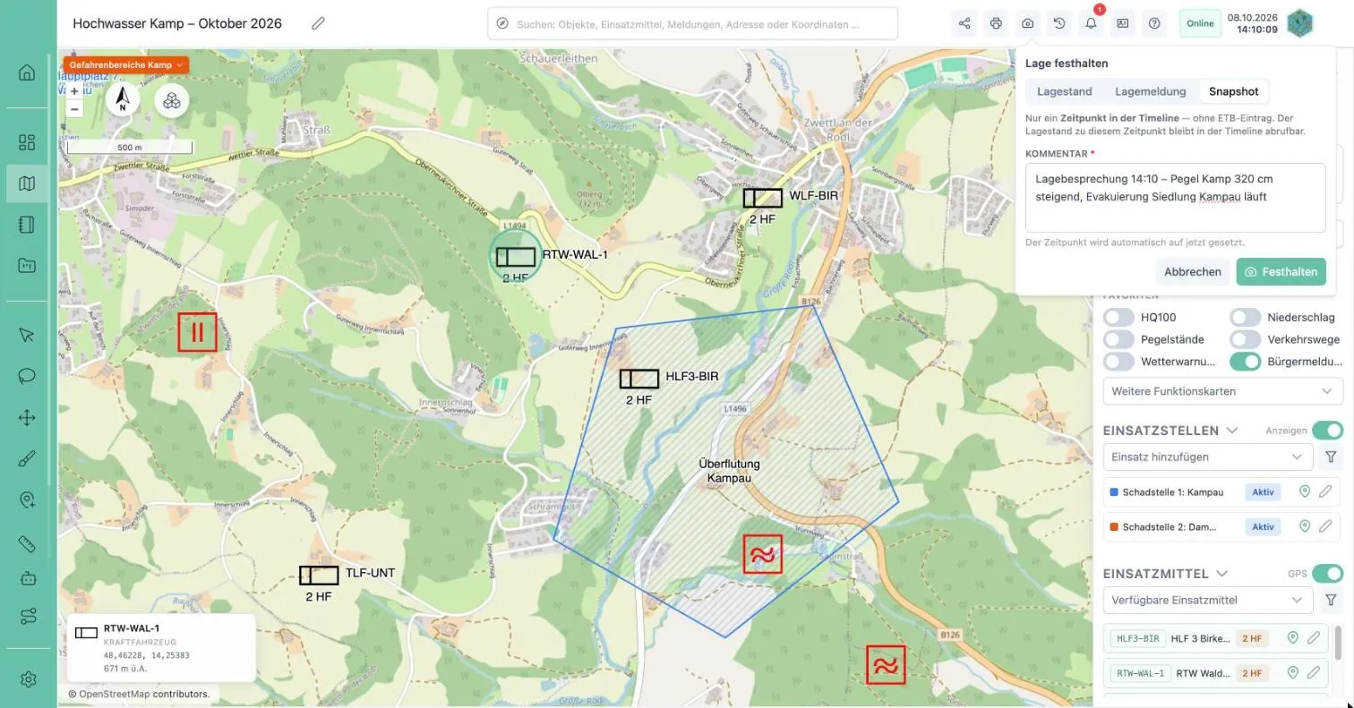 Lage festhalten › Snapshot